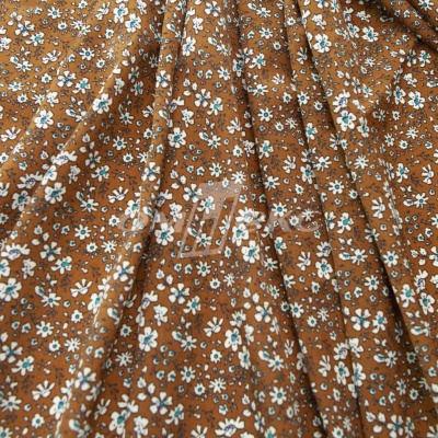 Плательная ткань "Фламенко" 11.1, 80 гр/м2, шир.150 см, принт растительный - купить в Октябрьском. Цена 239.03 руб.